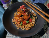 Peking Pork With Crispy Noodles